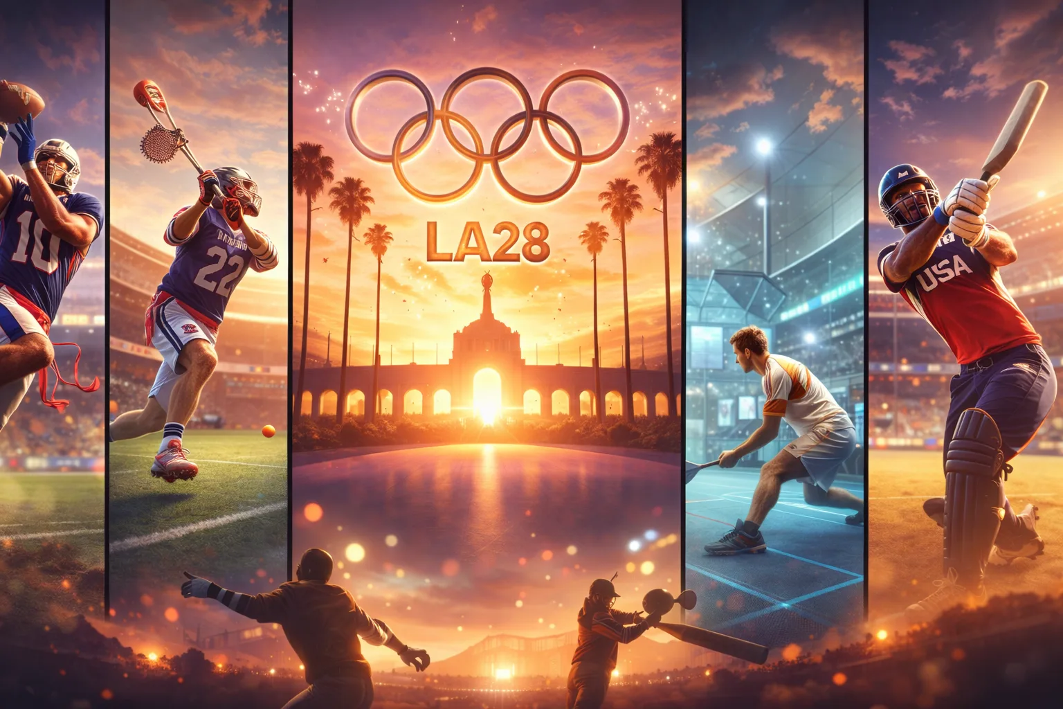 Five new Olympic sports at LA 2028 — flag football, lacrosse sixes, squash, T20 cricket and baseball athletes