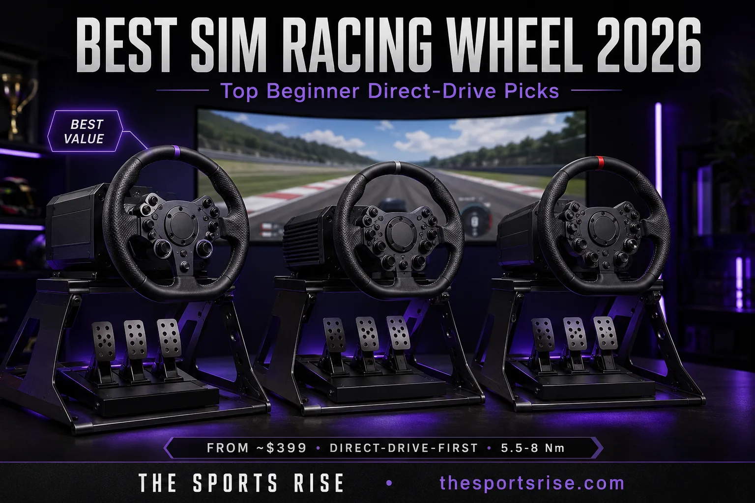 The best beginner sim racing wheels of 2026 compared: Moza R5, Logitech G RS50 and Fanatec GT DD Pro direct-drive wheelbases